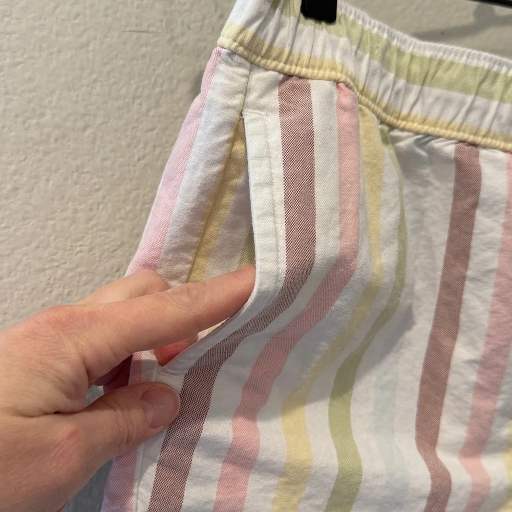 Janie and Jack Pastel Striped Oxford Boys‎ Shorts Size 14